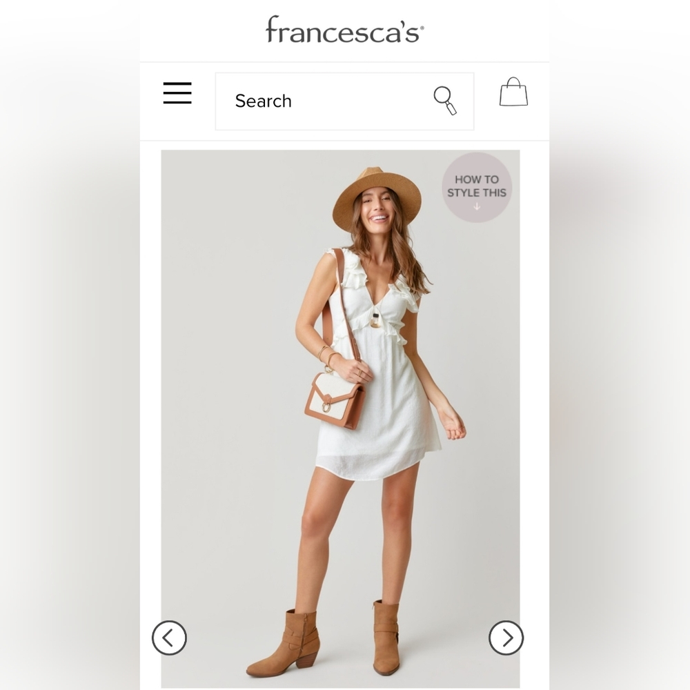 White SHORT Maxi DRESS Francesca M